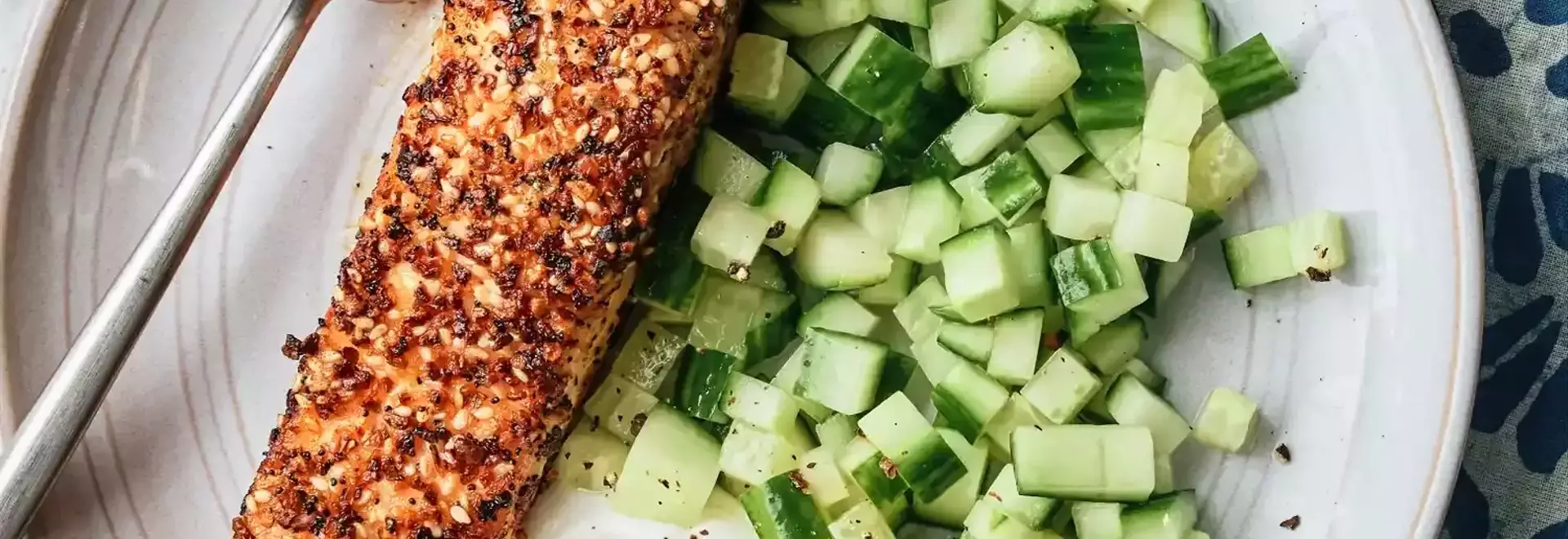 Flavorful Salmon with Everything Bagel Seasoning and Yogurt Sauce