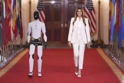 Humanoid Robot Shares Spotlight with Former First Lady at White House Tech Summit