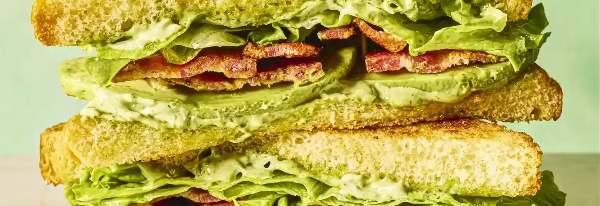 Bacon, Lettuce, and Avocado Sandwich with Herb Aioli
